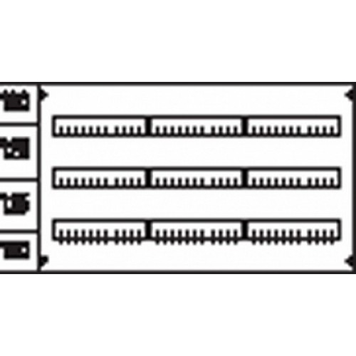 ABB Пластрон с прорезями 3 ряда , 3 рейки