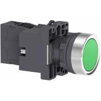 SE Кнопка с подсветкой LED, 24В,зеленая,1НO