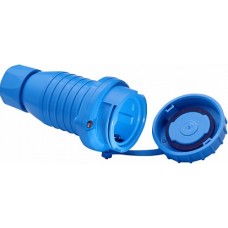 ABL Розетка кабельная с крышкой и байонетным замком IP68, 16A, 2P+E, 250V (синий)