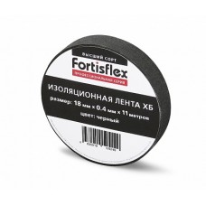 КВТ Изолента ХБ 18х0.4х11 черная (Fortisflex)
