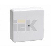 IEK Коробка КМ41212-01 распаячная для о/п 75х75х20мм белая (с контактной группой)