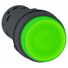 SE XB7 Кнопка 22мм до 250В зеленая с подсветкой