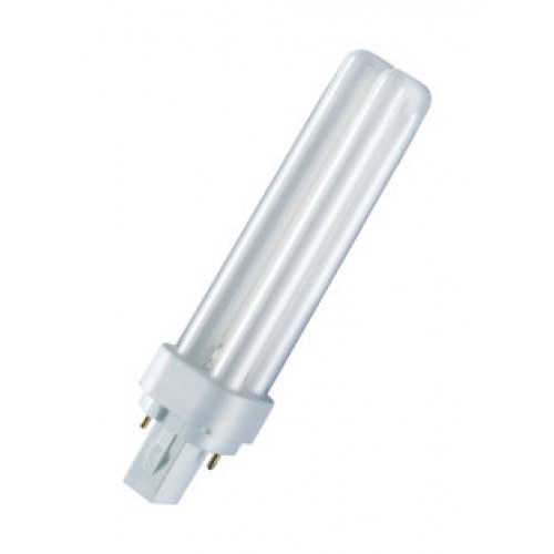 Osram Лампа люминесцентная компактная Dulux D 18W/830 тепл. белый G24d-2