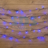 NEON-NIGHT Гирлянда "Твинкл Лайт" 15 м, темно-зеленый ПВХ, 120 LED, цвет синий