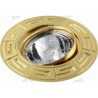 Comtech Antic Светильник галогеновый встраиваемый круглый литье HR51 1x50W GU5.3 золото
