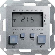 Gira S-55 Алюминий Термостат электронный с таймером с функцией охлаждения