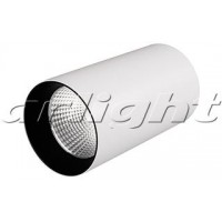 Arlight Светильник накладной SP-POLO-R85-1-15W Warm White 40deg (White, Black Ring)