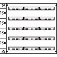 ABB Пластрон размером 750х750мм с прорезями 5 рядов, 3 рейки