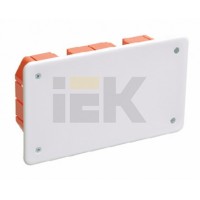 IEK Коробка КМ41026 распаячная 172х96x45мм для полых стен (с саморезами, пластиковые лапки, с крышкой )
