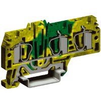 DKC HTE.4/1+2 Зажим для заземления, 1 ввод/2 вывода,4 кв.мм желто-зеленый