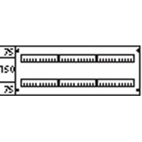 ABB Пластрон с прорезями 3ряда/2 рейки-150мм