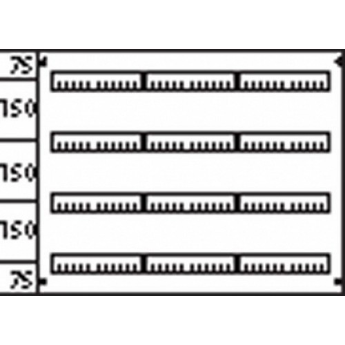 ABB Пластрон размером 600х750мм с прорезями 4 ряда, 3 рейки