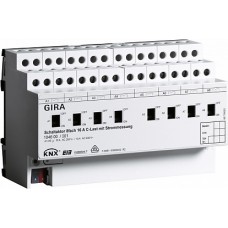 Gira KNX Актор 8-канальный 16 А контроль силы тока возм ручн упр DIN-рейка
