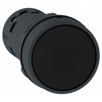 SE XB7 Кнопка 22мм черная с возвратом НО + НЗ