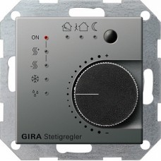 Gira KNX Е22 Сталь Многофункциональный термостат с коплером