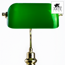 Arte Lamp Banker Золото/Зеленая Лампа настольная офисная 1x60W 1xE27