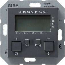 Gira S-55 Антрацит Термостат электронный с таймером с функцией охлаждения
