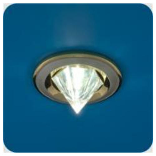 Italmac Ice 51 0 24 Светильник с ограненным стеклом, пирамида, комбинированный, золото/никель/золото MR 16