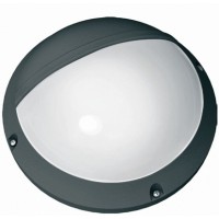 Navigator Светильник LED круг 12W 220V 4000K IP65 чёрный с козырьком 760lm 235x235x96