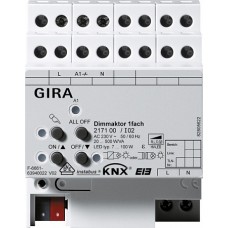 Gira KNX Светорегулятор универсальный 1-канальный 20-500 ВА DIN-рейка