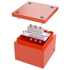 DKC Коробка стальная FS с гладкими стенками и клеммниками IP66, 150х150х80 мм, 6р, 450V, 20A, 10 мм.кв, нерж.контакт