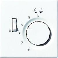 JUNG LS 990 Светло-серая Накладка термостата комнатного с выключателем (мех TR231U, TR241U)
