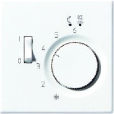 JUNG LS 990 Светло-серая Накладка термостата комнатного с выключателем (мех TR231U, TR241U)
