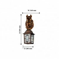 Favourite Hunt Светильник уличный каркас окрашен в коричневый цвет, стекло с эффектом воздушных пузырьков 1*E27*60W, IP44