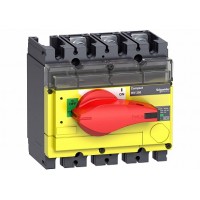 SE Compact INS/INV Выключатель-разъединитель INV200 4P красная рукоятка/желтая панель