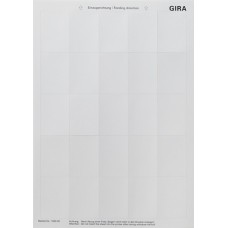 Gira KNX Листы для надписей к сенсорным выключателям, тип 1