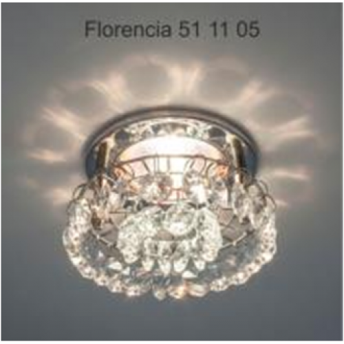 Italmac Florencia 51 11 05 Cветильник штампованный с подвесным стеклом, основание хром, MR16