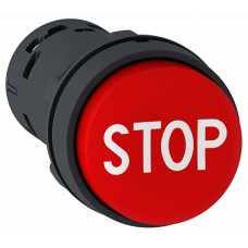 SE XB7 Кнопка 22мм красная с выступающим толкателем с маркировкой STOP