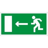 СТ Пиктограмма для аварийного светильника наклейка Путь эвакуации ПЭУ 091 Указатель двери левосторонний (250х115) SIRAH