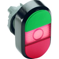 ABB MPD1-11R Кнопка двойная зеленая/красная, красная линза без текста