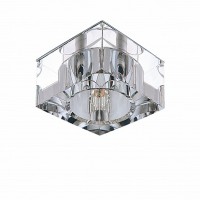 Lightstar Qube Хром/Хром/Прозрачный Встраиваемый светильник Qube 004050 G4 1х35W IP20