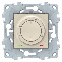 SE Unica New Беж Термостат электронный, 8А, встроенный термодатчик