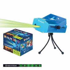 Volpe Лазерный проектор, 6 типов проекции, микрофон. Регулировка скорости вращения лазера и частоты пульсации