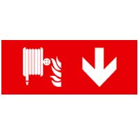 Legrand Пиктограмма для автономных эвакуационных светильников - пожарный шланг - стрелка вниз - 310х112 мм