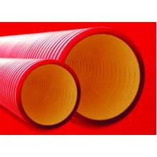 DKC Труба жесткая двустенная для кабельной канализации (8кПа) D=200мм, цвет красный