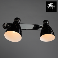 Arte Lamp Mercoled Хром/Черный Спот 2x60W 2xE27
