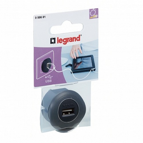 Legrand USB д/зарядки 1.5А черн