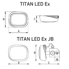 СТ Светильник взрывозащищенный TITAN 8 LED OPL Ex 5000K JB/24 V DC