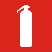 СТ Пиктограмма для аварийного светильника наклейка Средства противопожарной защиты ППБ 0003 Огнетушитель (130х130)