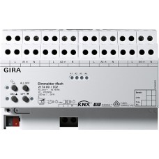 Gira KNX Светорегулятор универсальный 4-канальный 20-250 ВА DIN-рейка