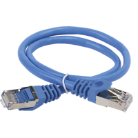 IEK ITK Коммутационный шнур (патч-корд), кат.5Е FTP, 0,5м, синий