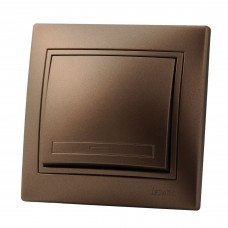 MIRA Выключатель светло-коричневый перламутр со вставкой (10шт/120шт)