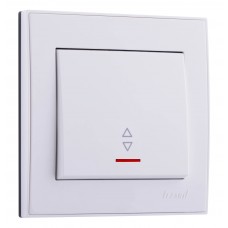 RAIN Выключатель проходной с подсветкой белый (10шт/120