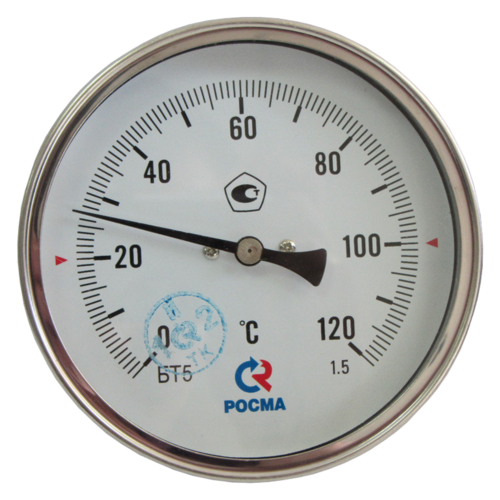 Термометр биметаллический Дк80 осевой 160C Росма